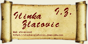 Ilinka Zlatović vizit kartica